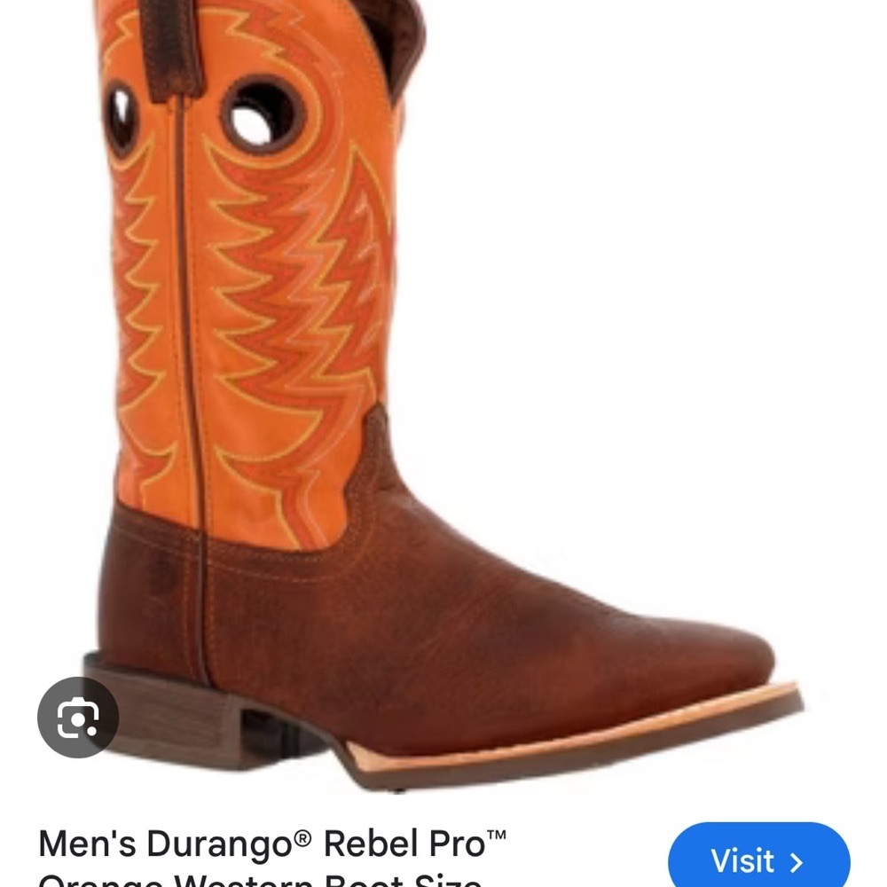 Durango Brown and Red Western Boots - Picture 12 of 13
